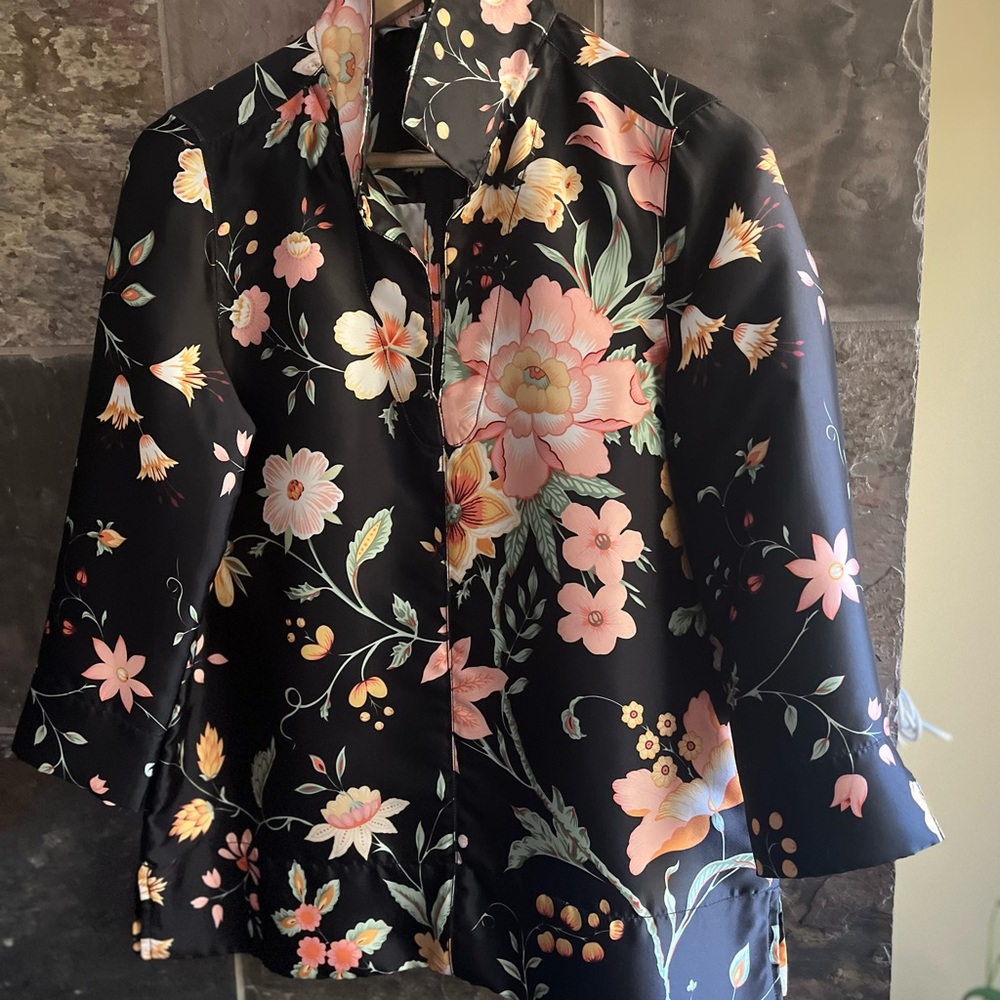 Tuckernuck Black Floral Margot Top
